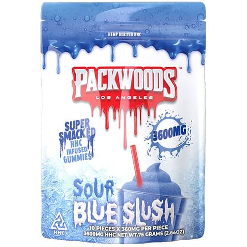 Packwoods Sour Blue Slush HHC Gummies 3600mg